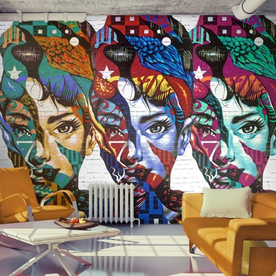 Fotomurale Colorful Faces cm 250x175 - Artgeist