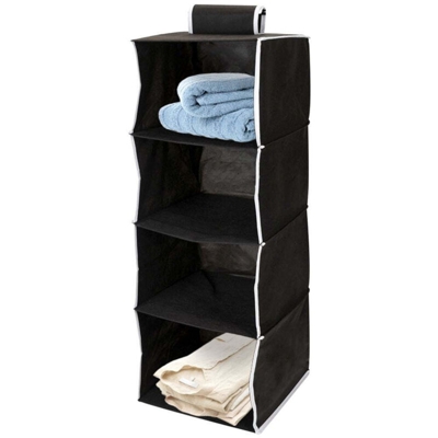 Lgvshopping - Organizer Organizzatore salva spazio con 4 tasche ripiani scomparti 30x30x84cm