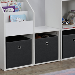 Scatola Pieghevole in Set da 10 pezzi Organizzatore in Tessuto a Forma di Cubo 28x30x30cm Scatole di Stoccaggio Portaoggetti - Nero precio