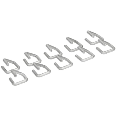 10 x Morsetto per gabbioni anelli per fissaggio recinzione clip in filo 2x2 cm