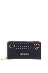 Studded eco-leather wallet precio