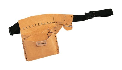 Tuttacasa - Borsa carpentiere crosta multitasche con borchie