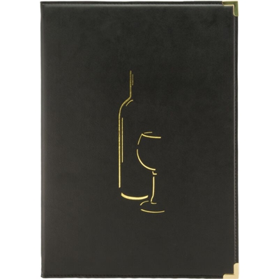 Bighouse It - CARTA DEI VINI FORM. A4 CLASSIC NERA CON INSERTO DOPPIO