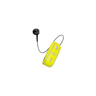 BH Snail Cuffia Auricolare Bluetooth Nero, Giallo - Celly