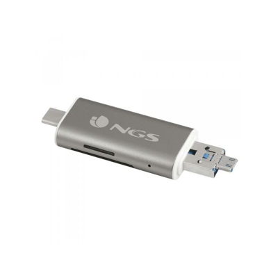 ALLYREADER lettore di schede Grigio, Bianco USB/Micro-USB - NGS