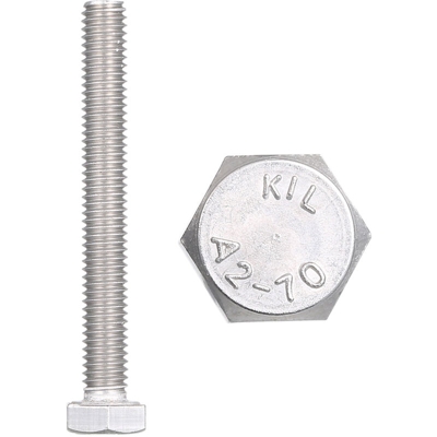 5PCS DIN933 304 vite esagonale in acciaio inossidabile M6 * 50