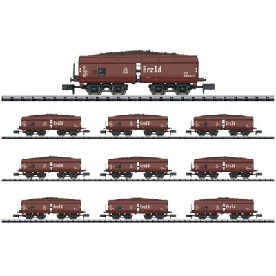 N kit 10 pz. vagoni a scarico automatico di DB MiniTrix T15449