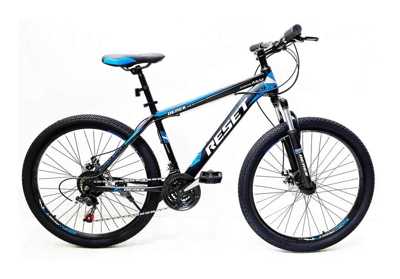 Bicicletta Mountain Bike Mtb Ragazzo 26' 21v Reset Front Suspension Nero E Blu