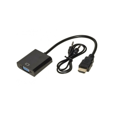 Link Accessori LKADAT10 cavo e adattatore video 0,15 m HDMI + 3.5mm VGA (D-Sub) + 3.5mm Nero