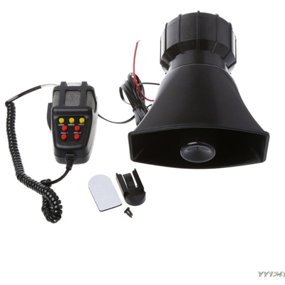 Allarme acustico per auto Amplificatore Altoparlante Pulsante di attacco aereo Allarme clacson per auto 7 toni