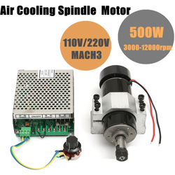 Motore mandrino raffreddato ad aria CNC da 500 W ER11 + morsetto da 52 mm + regolatore di velocità precio