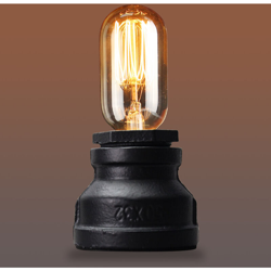 Staffa per presa a muro per tubo dell'acqua industriale vintage retrò E27 Apparecchio per lampada Edison 110V-240V nero (senza lampadina) características