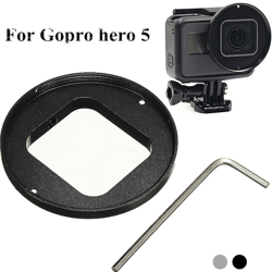 Anello adattatore Lente filtrante per fotocamera per foto subacquee per gopro hero 5 Con chiave esagonale e vite in alluminio 52mm NERO características