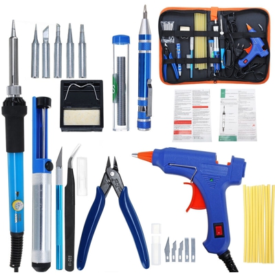Set di saldatori elettrici Pompa dissaldante per saldare Colla hot melt G A Set di utensili manuali EU 220V