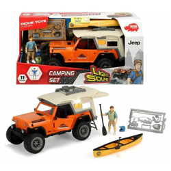 Simba Playlife Set Campeggio Con Jeepster Commando 1:24, Barca A Remi, Personaggio Articolato, Luci Suoni E Accessori en oferta