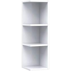 pensile ad angolo per bagno con quattro ripiani, da utilizzare come aggiunta a mobili compatibili, colore bianco lucido, cm 20 x 65 x 19.5. - Dmora precio