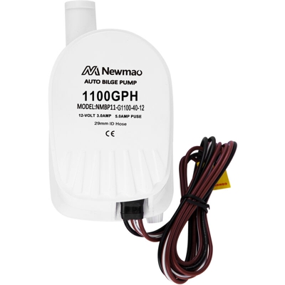 Pompa di sentina 1100GPH, pompa dell'acqua 12V DC, pompa sommersa, adatta per camper e fontana per yacht modello G1100-40-12 (12V)