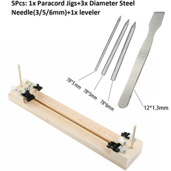 Stencil in legno massello fai-da-te Creatore di braccialetti di Paracord Strumento di lavoro a maglia Nodo intrecciato Creatore di braccialetti características