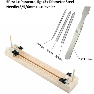 Stencil in legno massello fai-da-te Creatore di braccialetti di Paracord Strumento di lavoro a maglia Nodo intrecciato Creatore di braccialetti