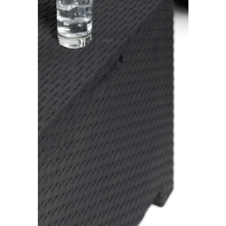 Set Olimpia 4 posti con cuscino + tavolino, in plastica, dim. cm 126x65x75h sofa, cm 65x65x75h poltronax2, cm 76x60x44h tavolino, Art. 578, colore en oferta