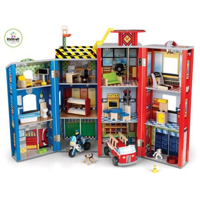 Legno Everyday Heroes Wooden Play Set 97x29x71 63239