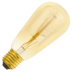 Lampadina Edison di filamenti ad incandescenza E27 220VAC 40W 58x131mm ST58 - Primematik en oferta