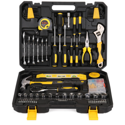 Asupermall - Set di utensili da 108 pezzi hardware per uso domestico combinazione di utensili manuali kit di riparazione per auto cassetta degli en oferta
