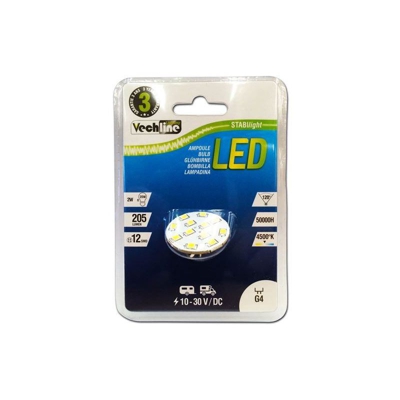 Lampada 12V 24V G4 Attacco Posteriore 205 Lm 4500K Camper