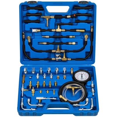 MSW - Kit Prova Pressione Benzina Set 30 Pezzi Manometro Tester Benzina Con Valigetta