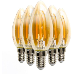 Eclairage Design - Set di 5 lampadine LED ambra E14 C35 filamento 4W características