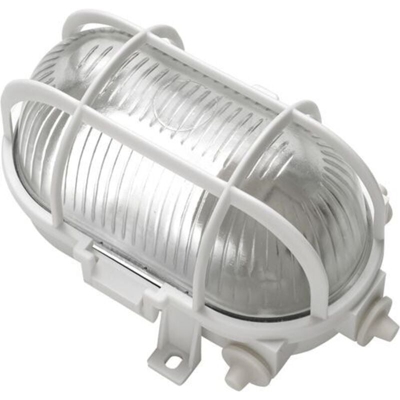 Papillon - PLAFONIERA DA GIARDINO GABBIA OVALE - BIANCA - LUCE LAMPADA - DIFFUSORE IN VETRO