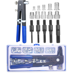 Inserimento Tool Kit 86pcs insieme di attrezzo di noci dadi ciechi strappo mano rivettatrice filettate dado pistola rivettatrice M3 M4 M5 M6 M8 precio