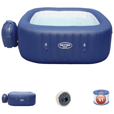 Piscina Idromassaggio Bestway Lay- Z-spa Hawaii Per 4-6 Persone Quadrata