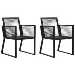 Sedie Da Giardino 2 Pz Nere In Rattan Pvc precio