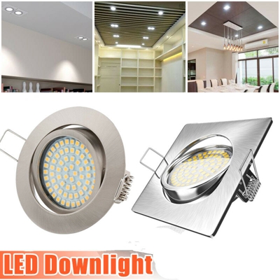 AC220-240V 68LED Faretto da soffitto Faretto da incasso Faretto da soffitto rotante integrato (bianco, 1Pz quadrato)