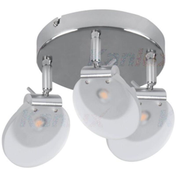 faretto parete led sottile 220-240 volt 3 luci tondo 6 watt CE IP20 bianco caldo cromo interno orientabile kan 24442 precio