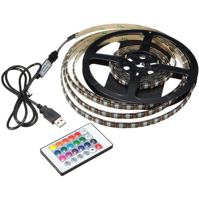 Insma - Striscia 5050 RGB LED srtip 60 SMD 5V IP65 + telecomando 3m