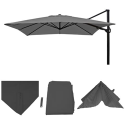 Telo Copertura Ombrellone Hwc-a39 Poliestere 3x3m Antracite precio