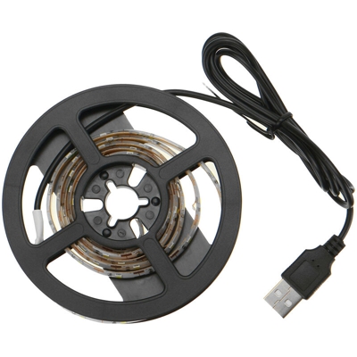 Insma - (Bianco, 1 M USB) Striscia LED USB Catena luminosa LED impermeabile con luce di fondo TV USB 5V