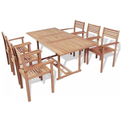 Set da Pranzo per Esterni 7 pz in Legno di Teak precio