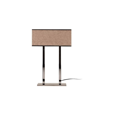Homemania - Lampada da Tavolo Way Surf III - da Scrivania, Ufficio, Comodino - Cromo, Marrone in Metallo, 35 x 15 x 52 cm, 1 x E27, Max 100W