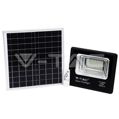 KIT VT-60W FARO LED 20W A BATTERIA CON PANNELLO SOLARE TELECOMANDO - V-tac