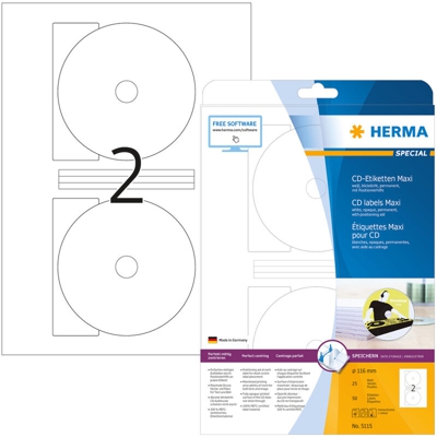5115 etichetta per stampante Bianco Etichetta per stampante autoadesiva - Herma