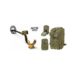 Garrett ace 200i metal detector cerca oro monete + zaino militare verde precio
