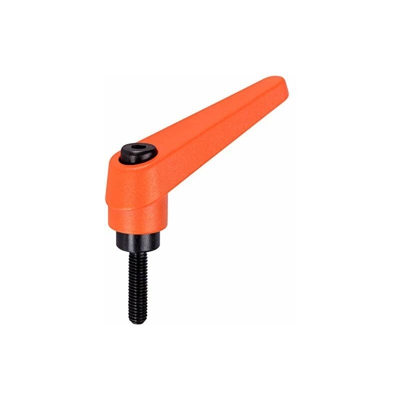 24400.0673 - Leva di serraggio regolabile, colore: argento, 24400.0681 - Halder