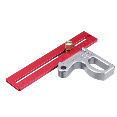 Drillpro - Righello angolare per la lavorazione del legno Righello 45/90 gradi Strumento di misurazione del calibro dello scriba da 300 mm