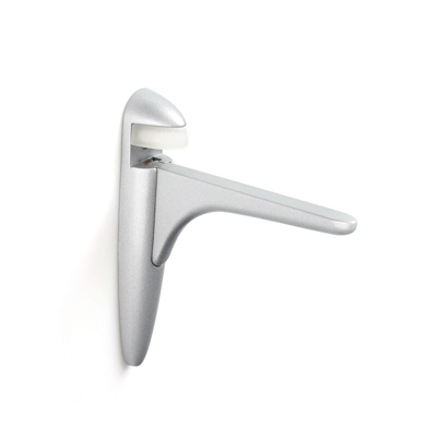 2 Reggimensola pellicano regolabile per vetro e legno VELA XL, Zama, Cromato Satinato. Marchio REI