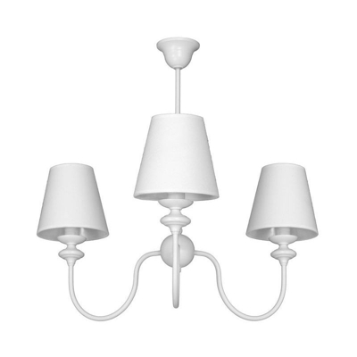 Lampada a Sospensione Narcissus - Lampadario - da Soffitto - Bianco in Metallo, Tessuto, 65 x 65 x 61 cm, 5 x E14, 40W