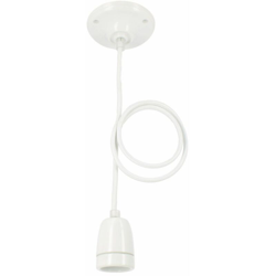 Eclairage Design - Lampada a sospensione E27 in porcellana bianca RETRO CHIC en oferta