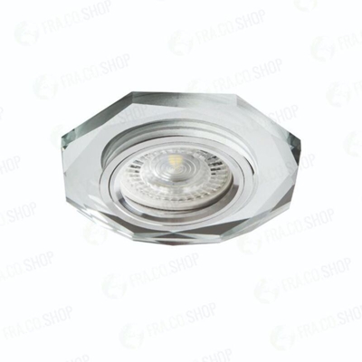 Kanlux - faretto ottagonale decorativo 1 luce 65 mm CE IP20 interno trasparente vetro kan 26714